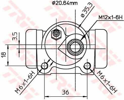 Renault Twingo 1993-2012 Arası 1.2 16V TRW Marka Sağ Fren Silindiri