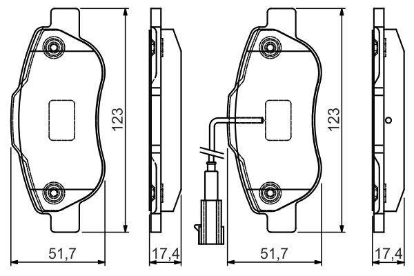 Fiat 500C 2009-2013 Arası 1.3 D Multijet Bosch Marka Ön Balata