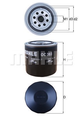 Fiat 131 1974-1987 Arası 1.3 Super Mirafiori, 1.6, 1.4 Mirafiori Mahle Marka Yağ Filtresi