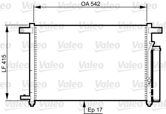 Chevrolet Kalos 2003-2010 Arası 1.4, 1.4 16V Valeo Marka Klima Radyatörü