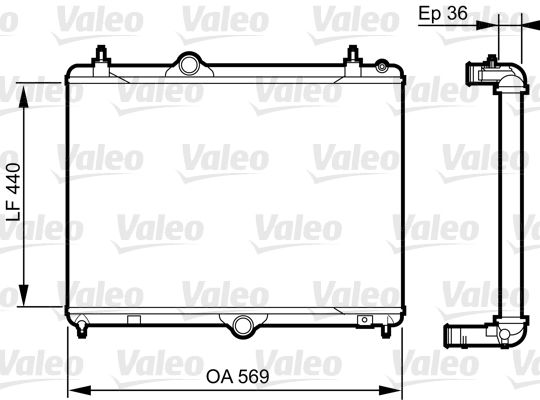Citroen C5 2008-2012 Arası 1.6 VTi 120, 1.6 VTI 120 Valeo Marka Su Radyatörü