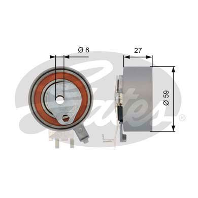 Renault Safrane 1996-2000 Arası 2.0 16V, 2.5 20V Gates Marka Vantilatör Kayış Gergi Rulmanı