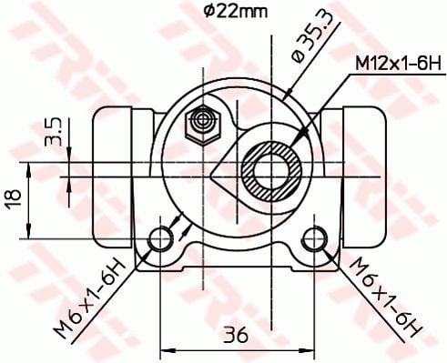 Renault 21 1986-1997 Arası 1.7 TRW Marka Sağ Fren Silindiri
