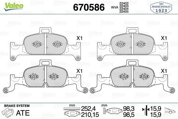 Audi A4 2015-2019 Arası 3.0 TDI Valeo Marka Balata