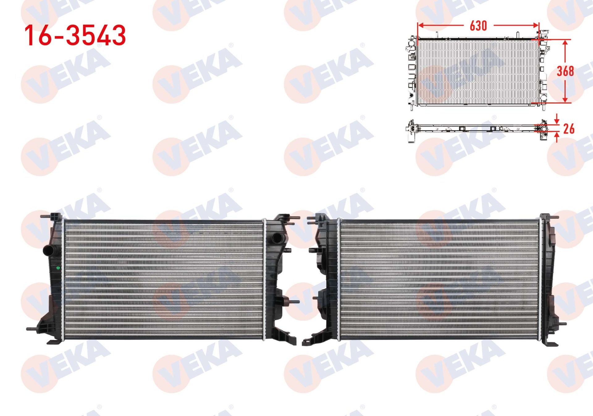 Scenic III 1.5 dci Su Radyatörü Veka 16-3543