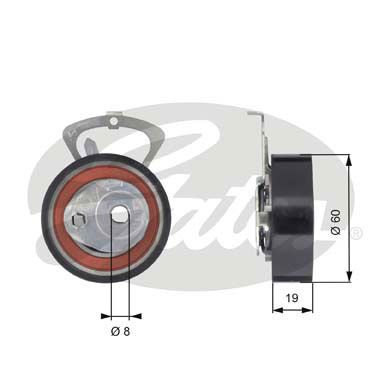 Volkswagen Polo 1994-1999 Arası 100 1.4 16V, 120 1.6 16V GTI Gates Marka Vantilatör Kayış Gergi Rulmanı