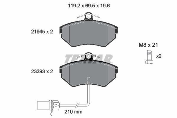 Volkswagen Passat 1996-2001 Arası 1.8 Textar Marka Ön Balata