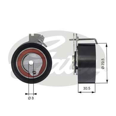 Citroen Berlingo 1996-2011 Arası 1.6 16V Gates Marka Vantilatör Kayış Gergi Rulmanı