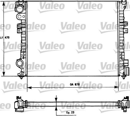 Fiat Ulysse 1994-2002 Arası 2.0 Turbo, 2.0, 1.9 TD Valeo Marka Su Radyatörü