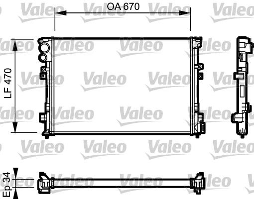 Fiat Ulysse 1994-2002 Arası 1.9 TD Valeo Marka Su Radyatörü