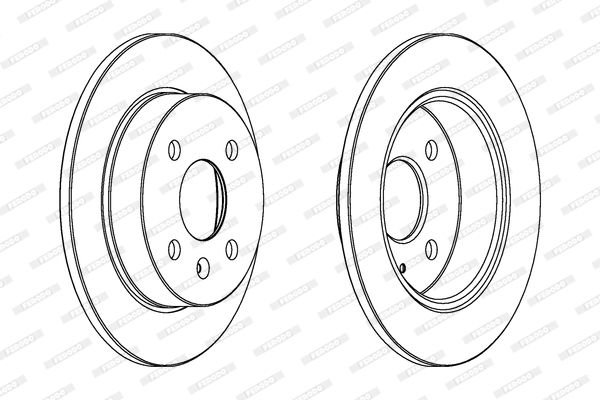 Opel Astra 1998-2014 Arası 1.2 16V, 1.8 16V, 1.6, 1.6 16V, 2.0 DI, 1.6 LPG, 1.4 LPG Ferodo Marka Arka Fren Diski