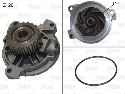 Volkswagen Transporter 1990-2004 Arası 2.4 D Syncro, 2.5 Syncro, 2.5, 2.4 D Valeo Marka Devirdaim Su Pompası