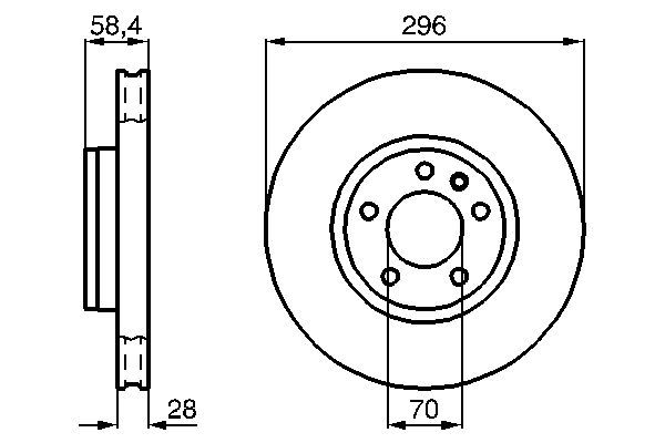 Opel Omega 1986-2005 Arası 2.0 Bosch Marka Ön Fren Diski