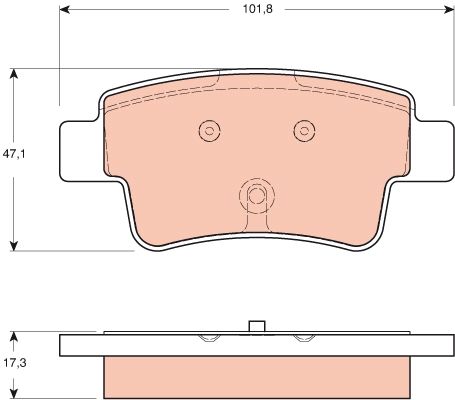 Fiat Punto 2005-2009 Arası 1.9 D Multijet, 1.6 D Multijet, 1.4 T-Jet TRW Marka Arka Balata