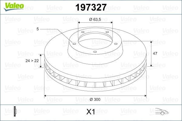 Ford Mondeo 2000-2007 Arası 2.0 16V DI / TDDi / TDCi Valeo Marka Ön Hava Soğutmalı Fren Diski