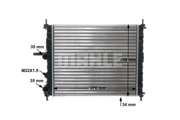 Fiat Brava 1995-2003 Arası 1.4, 1.6 16V, 1.4 12 V Mahle Marka Su Radyatörü