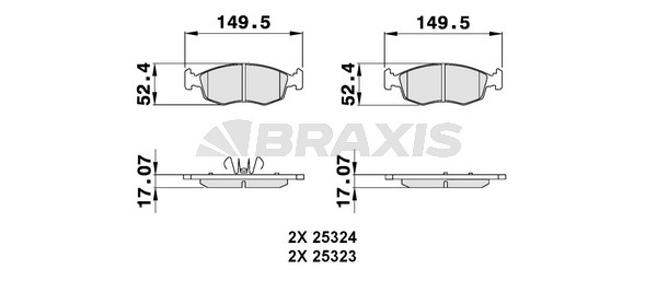 Fiat Panda 2012-2016 Arası 0.9 4x4 Braxis Marka Ön Balata