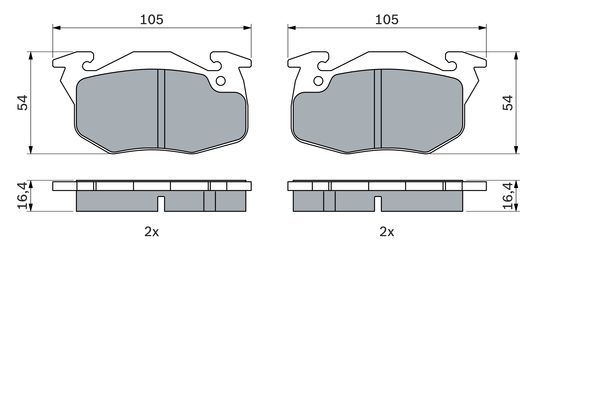 Citroen Ax 1986-1998 Arası 15 D Bosch Marka Ön Fişli Balata