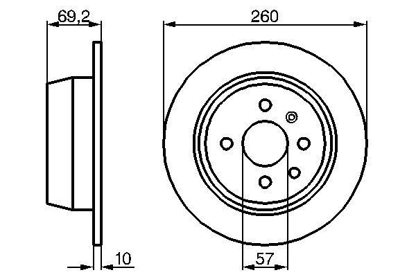 Opel Astra 1991-2001 Arası 1.6 Si, 1.4 Si, 1.6 i Bosch Marka Arka Fren Diski