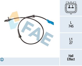 Peugeot 207 2006-2015 Arası 1.6 16V FAE Marka Arka Abs Sensörü