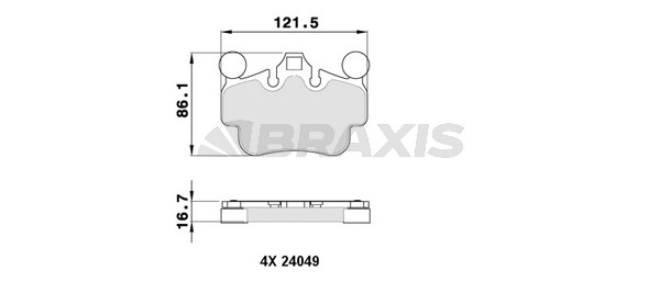Porsche Cayman 2005-2013 Arası R 3.4 Braxis Marka Ön Balata