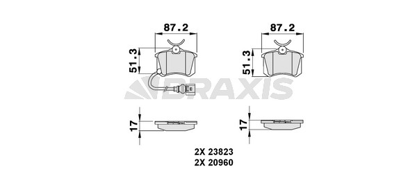 Audi A2 2000-2005 Arası 1.4 TDI Braxis Marka Arka Balata