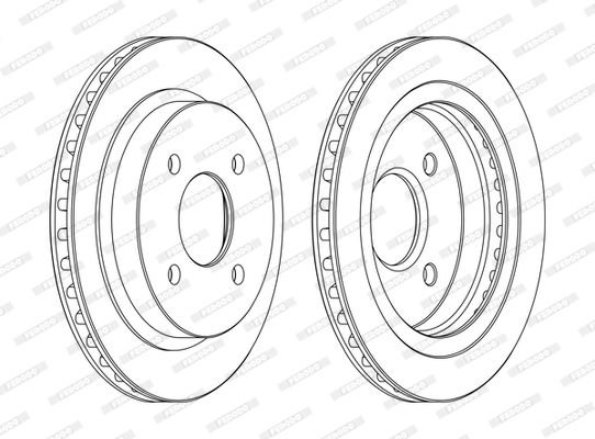 Ford Mondeo 1993-2000 Arası 1.8 TD, 1.6 i 16V, 2.0 i 16V, 1.8 i 16V Ferodo Marka Arka Hava Soğutmalı Fren Diski