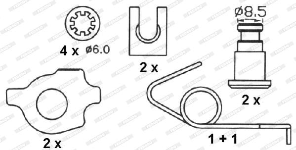 Citroen Ax 1986-1998 Arası 10 E Ferodo Marka Pabuçlu Balata