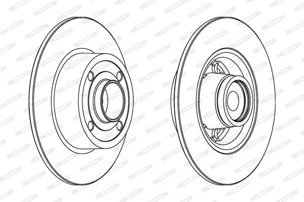 Renault Megane 2001-2012 Arası 1.4 16V Ferodo Marka Arka Fren Diski