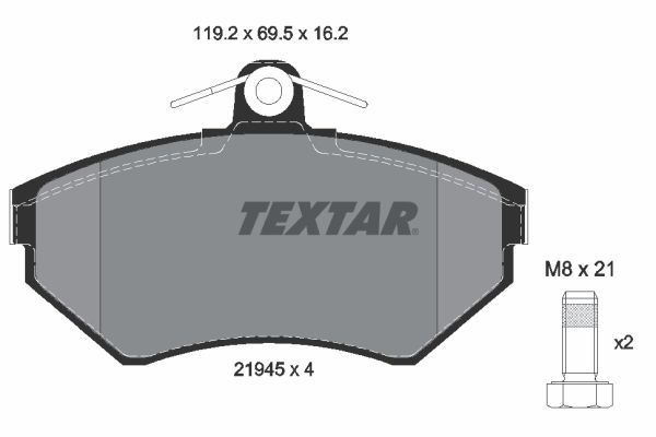 Volkswagen Vento 1991-1998 Arası 1.9 D Textar Marka Ön Balata