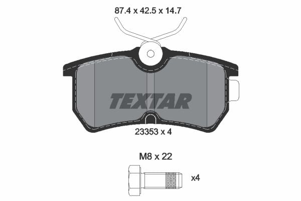 Ford Focus 1998-2009 Arası 1.8 16V Textar Marka Arka Balata