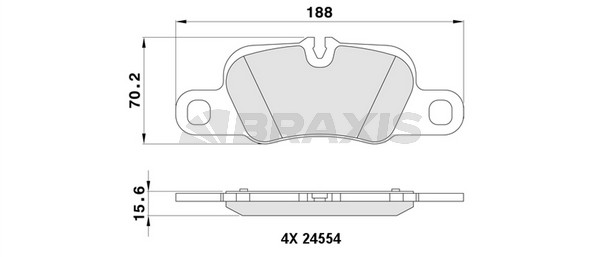 Porsche 911 2011-2016 Arası 3.8 Carrera S, 3.8 Carrera 4S Braxis Marka Arka Balata