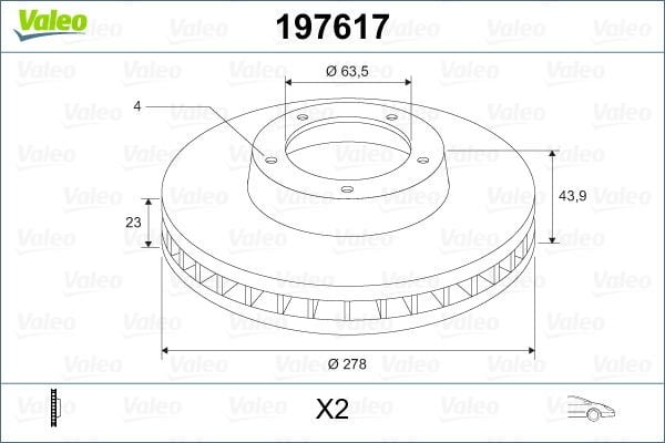 Ford Fiesta 2008-2012 Arası 1.6 TDCi Valeo Marka Ön Fren Diski