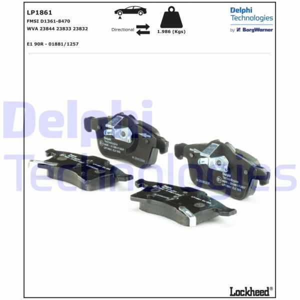 Opel Astra 2004-2014 Arası 1.6 LPG, 1.9 CDTI, 1.4, 1.9 CDTI 16V, 1.4 LPG, 1.3 CDTI, 1.7 CDTI Delphi Marka Ön Balata