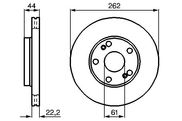 Renault Safrane 1992-2000 Arası 2.0 12V, 2.5 dT, 2.0 16V Bosch Marka Ön Havalı Fren Diski