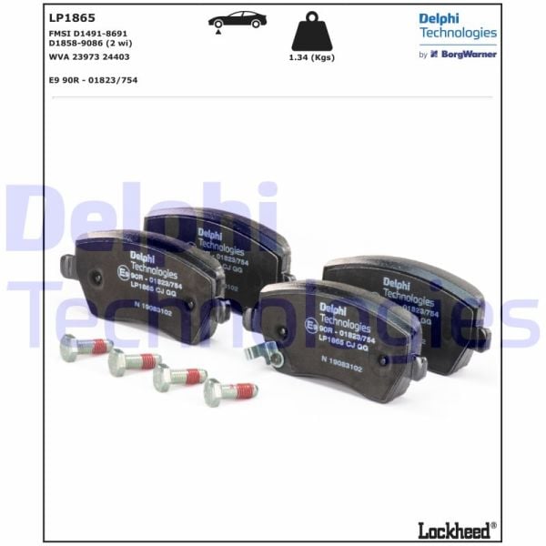 Opel Agila 2008-2014 Arası 1.2, 1.0, 1.0 LPG, 1.2 LPG Delphi Marka Ön Balata