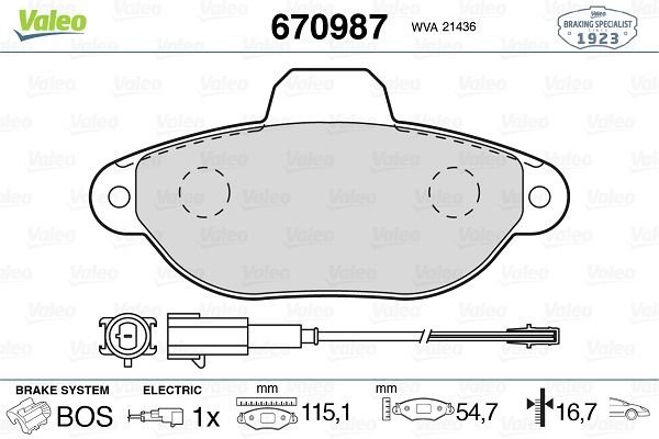 Fiat 500 2007-2011 Arası 1.2 Valeo Marka Ön Balata