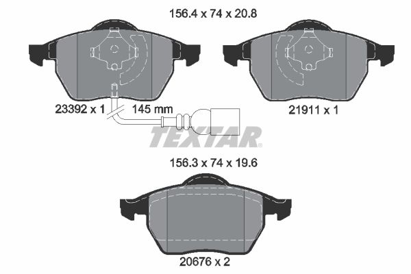 Volkswagen Golf 1989-1998 Arası 2.9 VR6 Syncro Textar Marka Ön Balata