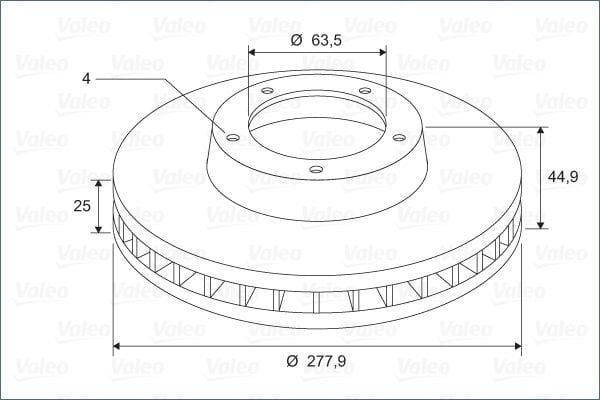 Ford Fiesta 2001-2014 Arası ST150 Valeo Marka Ön Havalı Fren Diski