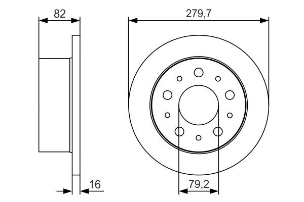 Citroen Jumper 1994-2002 Arası 2.5 D Bosch Marka Arka Fren Diski