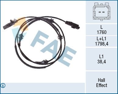 Peugeot 407 2004-2011 Arası 2.2 FAE Marka Arka Abs Sensörü