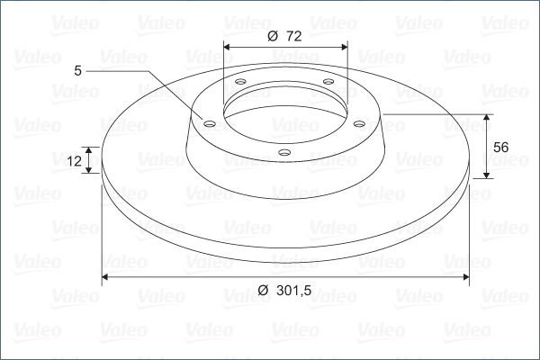 Ford Maverick 2001-2005 Arası 3.0 V6 24V Valeo Marka Arka Fren Diski