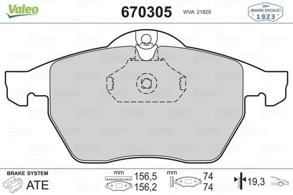 Opel Calibra 1989-1997 Arası 2.5 i V6 Valeo Marka Ön Balata