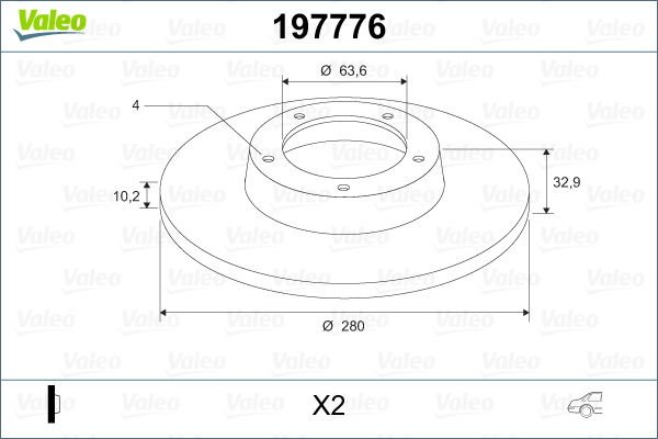 Ford Focus 1998-2009 Arası ST170 Valeo Marka Arka Fren Diski