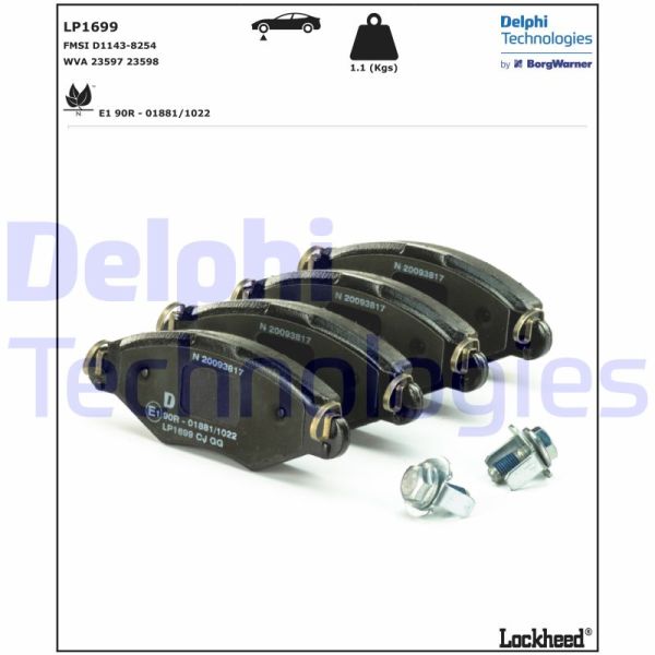 Peugeot 206 1998-2012 Arası 1.4 i Delphi Marka Ön Balata