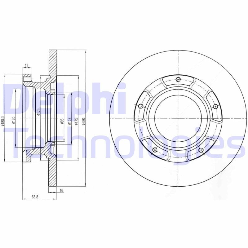 Ford Transit Tourneo 2006-2014 Arası 2.2 TDCi Delphi Marka Ön Fren Diski
