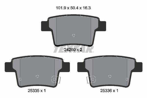 Ford Mondeo 2000-2007 Arası 2.0 16V Textar Marka Arka Balata