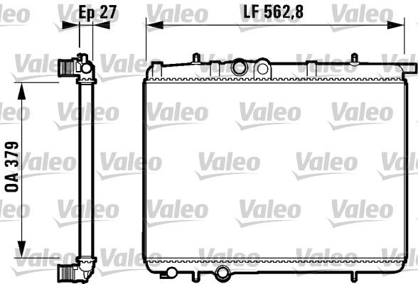 Peugeot 206 1998-2012 Arası 2.0 S16, 2.0 HDI 90, 1.9 D, 1.4 i, 1.4 HDi, 1.6 16V Valeo Marka Su Radyatörü