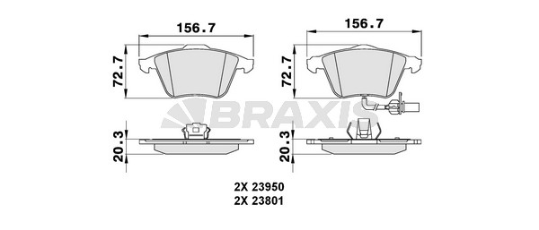 Audi A4 2000-2009 Arası S4 quattro Braxis Marka Ön Fişli Balata