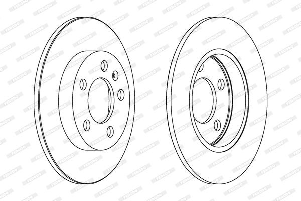 Volkswagen Golf 1997-2008 Arası 1.9 TDI 4motion, 1.8 4motion Ferodo Marka Arka Fren Diski